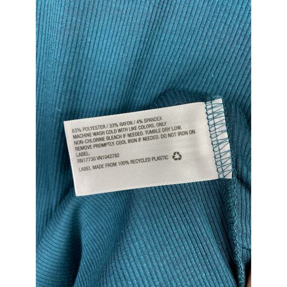 Isabel Maternity By Ingrid & Isabel Dress XXL Green 3/4 Sleeve Side Ruching - Picture 8 of 8